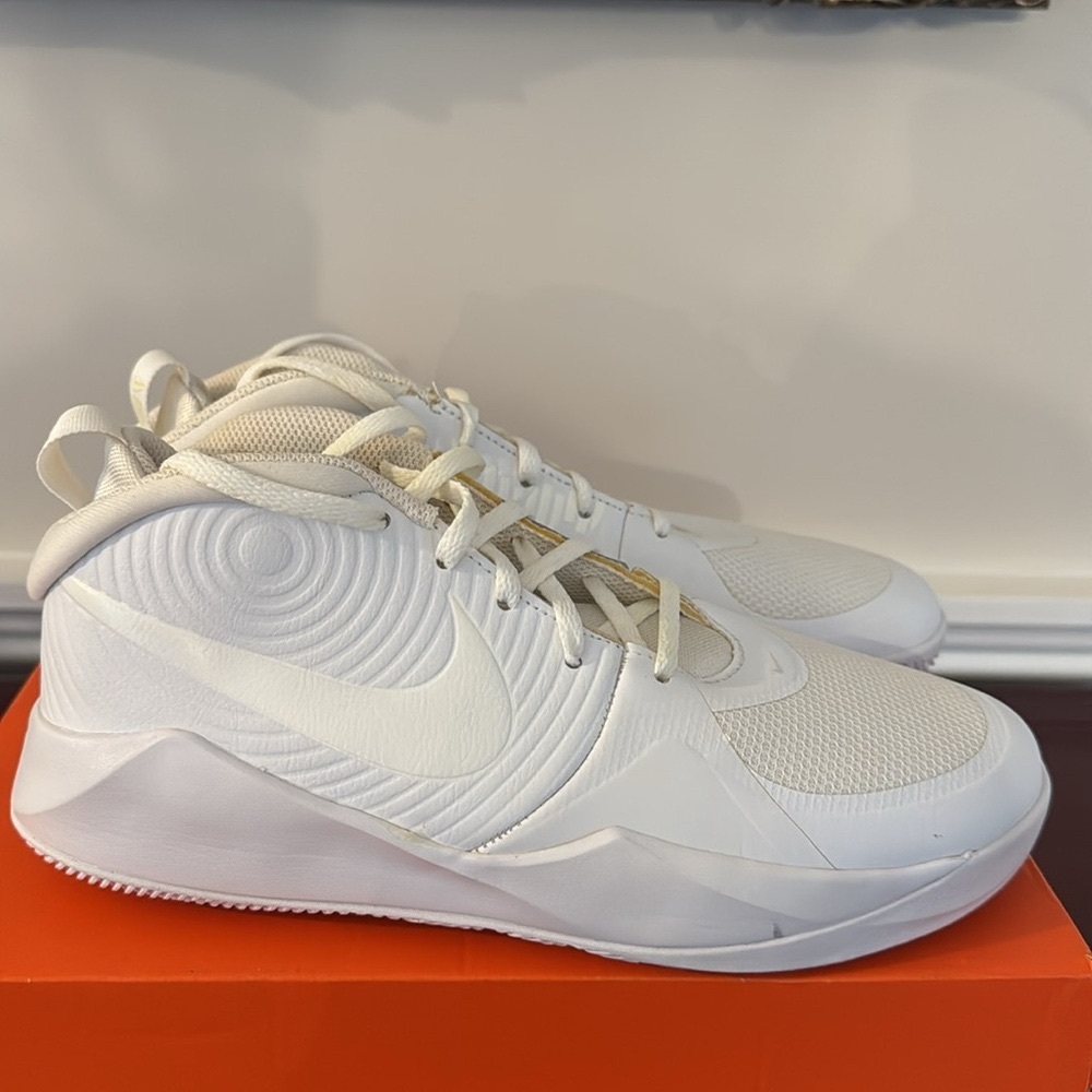 Nike-Size 6Y BRAND NEW
(GS) Nike Team Hustle D9 'White Black' AQ4224-101